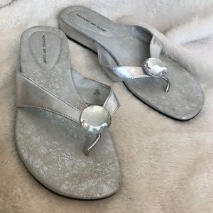 Fancy Silver Flips with gem